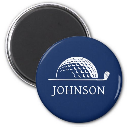 Personalized Name Golf Club Ball Magnet