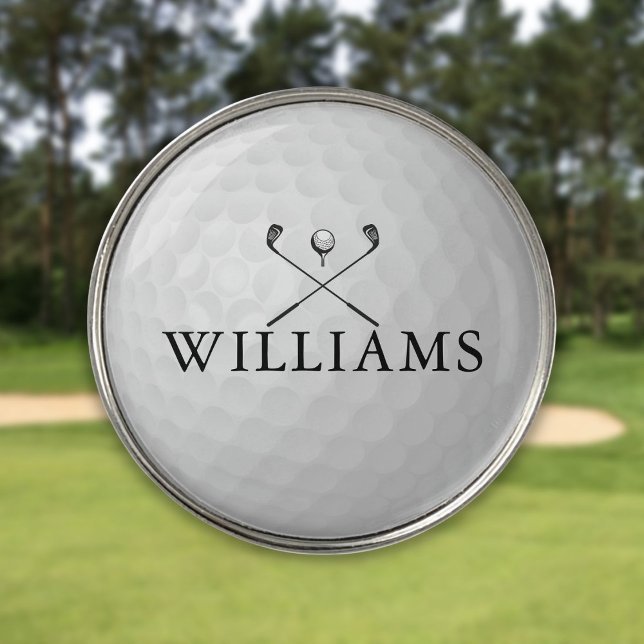 Personalized Name Golf Clubs Ball Marker (Personalized Name Golf Clubs Golf Ball Marker)