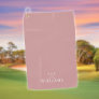 Personalized Name Golf Clubs Dusty Rose Pink Golf Towel