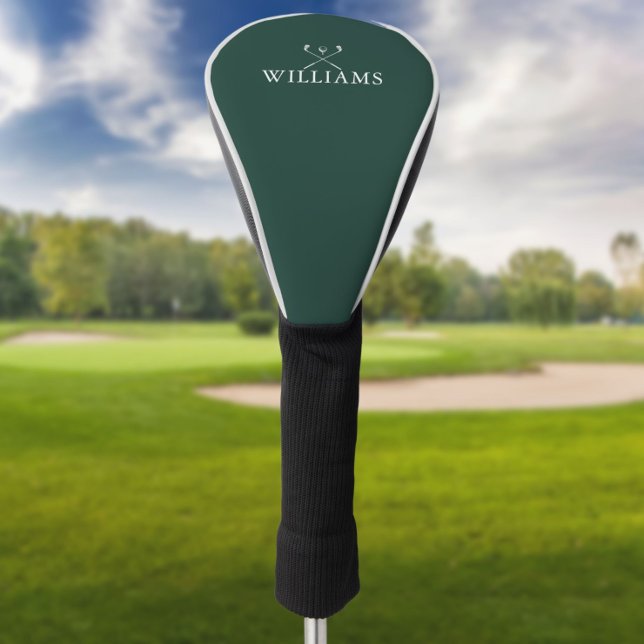 Personalized Name Golf Clubs Emerald Green Head Cover (Creator Uploaded)