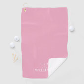 Personalized Name Golf Clubs Feminine Pink Golf Towel (InSitu)