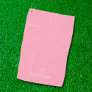 Personalized Name Golf Clubs Feminine Pink Golf Towel