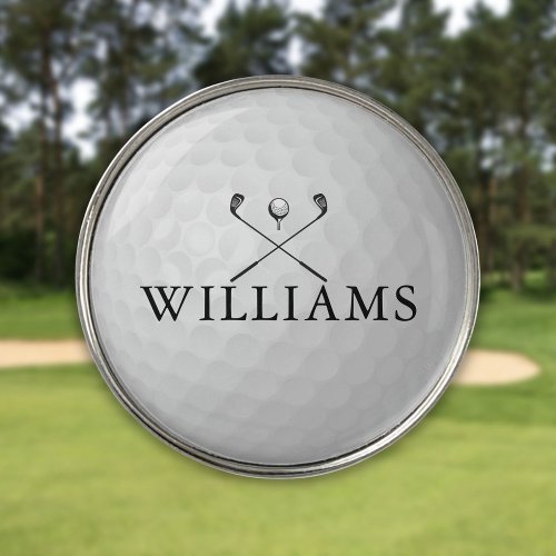 Personalized Name Golf Clubs Golf Ball Marker