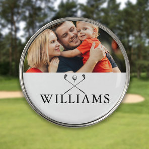 Personalized Name Golf Clubs Photo Golf Ball Marker