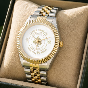 Personalized Name Golf Hole in One Watch