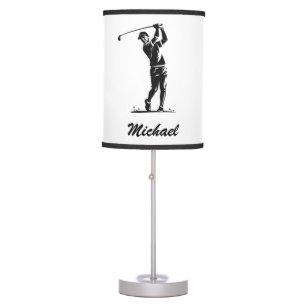Personalized Name Golf Player Golfer Golfing Table Lamp