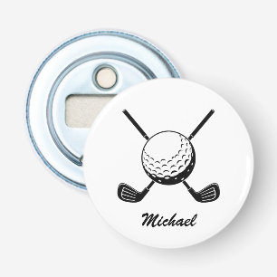 Personalized Name Golf stick ball Golfer Golfing Bottle Opener