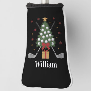 Personalized Name Golf Tree Equipment Christmas Head Cover