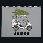 Personalized Name Golfer Christmas Golf Cart Xmas  Calendar<br><div class="desc">Personalized Name Golfer Christmas Golf Cart Xmas Gift</div>