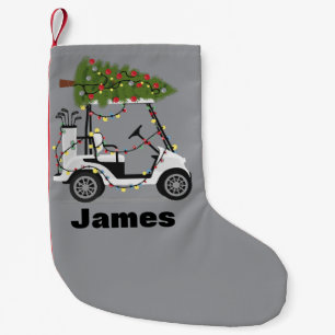 Personalized Name Golfer Christmas Golf Cart Xmas Small Christmas Stocking