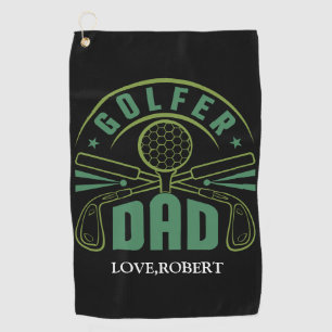 Personalized Name Golfer Dad Golf Towel