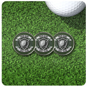 Personalized NAME Golfer Golf Club Turf Clubhouse  Ball Marker