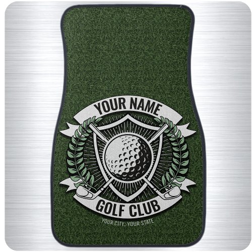 Personalized NAME Golfer Golf Club Turf Clubhouse  Car Floor Mat