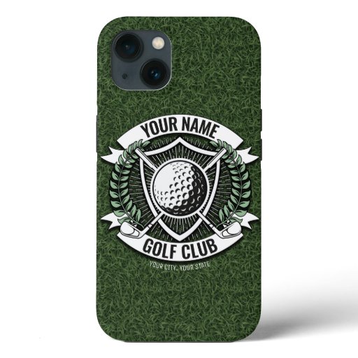 Personalized NAME Golfer Golf Club Turf Clubhouse  iPhone 13 Case
