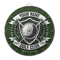 Personalized NAME Golfer Golf Club Turf Clubhouse Dart Board