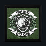 Personalized NAME Golfer Golf Club Turf Clubhouse  Gift Box<br><div class="desc">Personalized NAME Golfer Golf Club Turf Clubhouse  design - featuring Club Putter,  Ball and Unique Turf Background. Customize with your Name or Custom Text!</div>