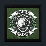 Personalized NAME Golfer Golf Club Turf Clubhouse  Gift Box<br><div class="desc">Personalized NAME Golfer Golf Club Turf Clubhouse  design - featuring Club Putter,  Ball and Unique Turf Background. Customize with your Name or Custom Text!</div>