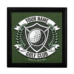 Personalized NAME Golfer Golf Club Turf Clubhouse  Gift Box