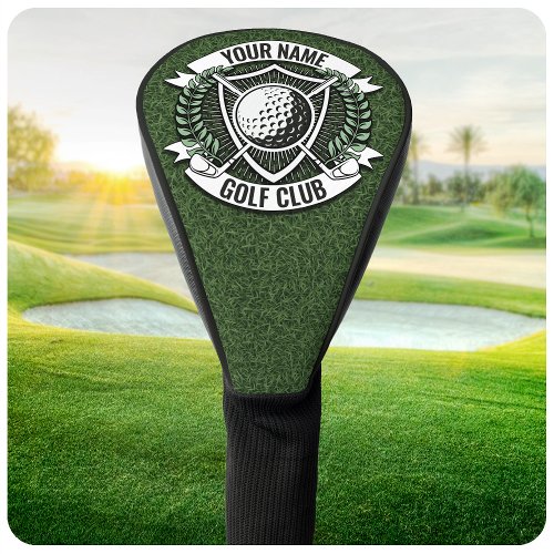 Personalized NAME Golfer Golf Club Turf Clubhouse Golf Head Cover