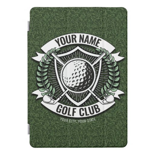 Personalized NAME Golfer Golf Club Turf Clubhouse  iPad Pro Cover