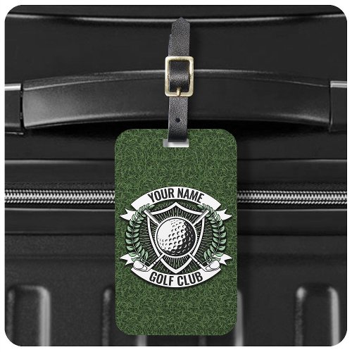 Personalized NAME Golfer Golf Club Turf Clubhouse  Luggage Tag
