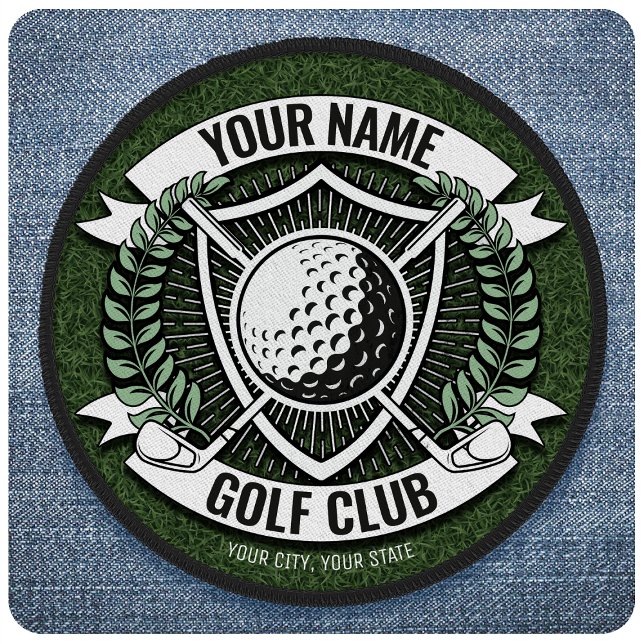 Personalized NAME Golfer Golf Club Turf Clubhouse Patch (Creator Uploaded)