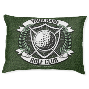 Personalized NAME Golfer Golf Club Turf Clubhouse Pet Bed