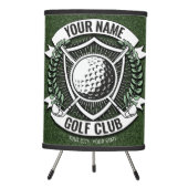 Personalized NAME Golfer Golf Club Turf Clubhouse Tripod Lamp (Front)