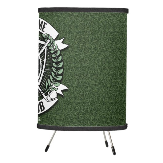 Personalized NAME Golfer Golf Club Turf Clubhouse Tripod Lamp (Right)