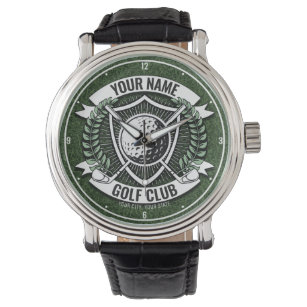 Personalized NAME Golfer Golf Club Turf Clubhouse Watch