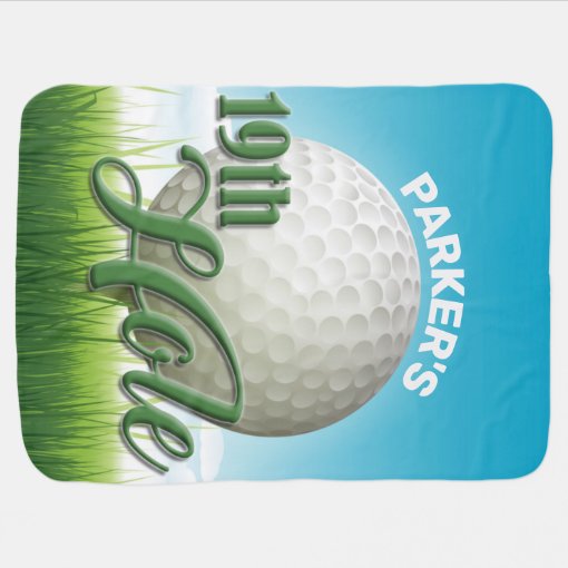 Personalized NAME Golfer Golf Pro Ball 19th Hole Baby Blanket Zazzle