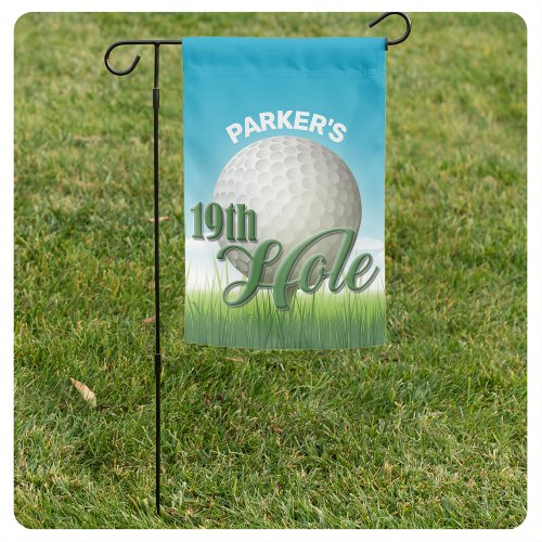 Personalized NAME Golfer Golf Pro Ball 19th Hole Garden Flag