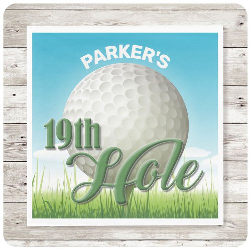 Personalized NAME Golfer Golf Pro Ball 19th Hole Napkins