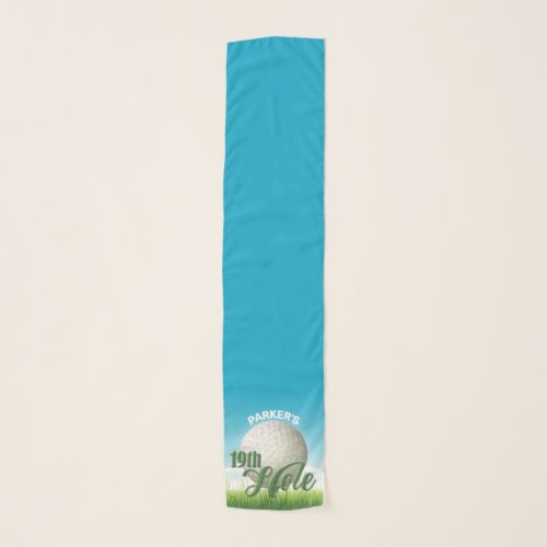 Personalized NAME Golfer Golf Pro Ball 19th Hole Scarf