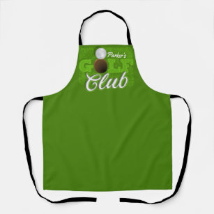 Personalized NAME Golfer Green Golf Course Club Apron