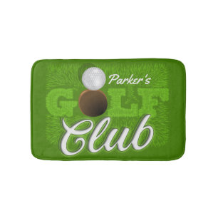 Personalized NAME Golfer Green Golf Course Club Bath Mat