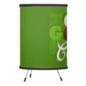 Personalized NAME Golfer Green Golf Course Club Tripod Lamp (Left)