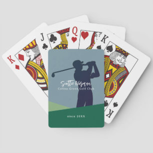 Personalized Name Golfer Poker Cards