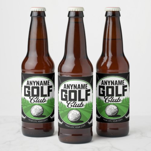 Personalized NAME Golfing Pro Golf Club Player   Beer Bottle Label