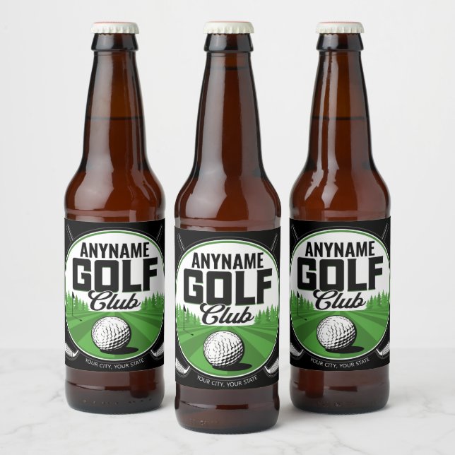 Personalized NAME Golfing Pro Golf Club Player   Beer Bottle Label (Bottles)