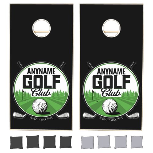 Personalized NAME Golfing Pro Golf Club Player   Cornhole Set