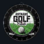 Personalized NAME Golfing Pro Golf Club Player Dart Board<br><div class="desc">Golfer ADD NAME Pro Golf Player Club design - featuring Golf Putters, Ball on Green. Customize with your Name or Custom Text!</div>