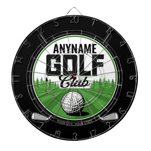 Personalized NAME Golfing Pro Golf Club Player   Dart Board