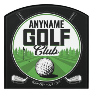 Personalized NAME Golfing Pro Golf Club Player Door Sign