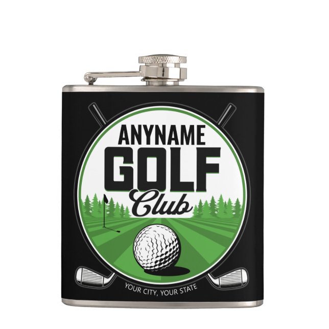 Personalized NAME Golfing Pro Golf Club Player   Flask (Front)