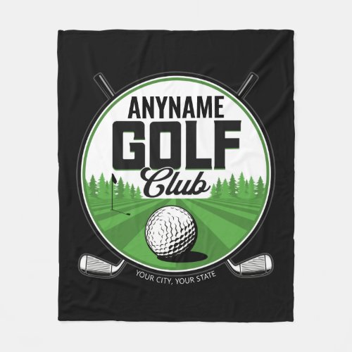 Personalized NAME Golfing Pro Golf Club Player  Fleece Blanket