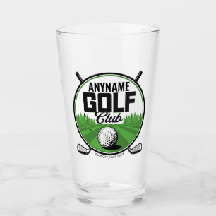 Personalized NAME Golfing Pro Golf Club Player  Glass