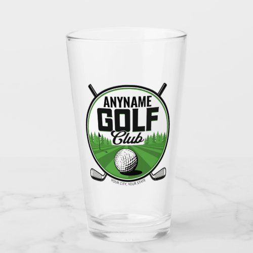 Personalized NAME Golfing Pro Golf Club Player  Glass