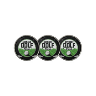 Personalized NAME Golfing Pro Golf Club Player Golf Ball Marker