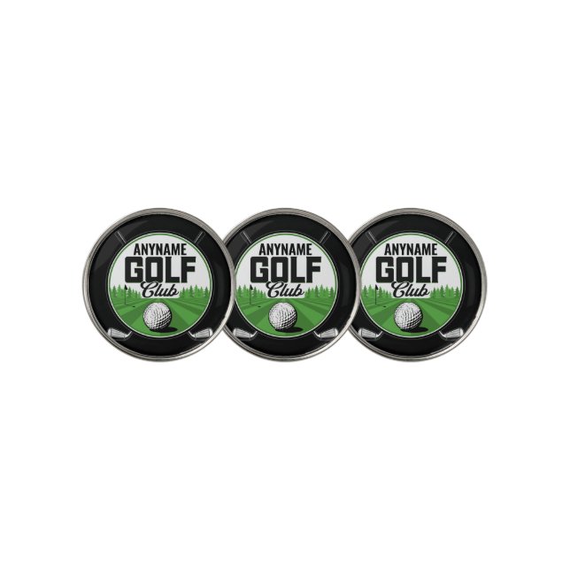 Personalized NAME Golfing Pro Golf Club Player   Golf Ball Marker (3 Up)